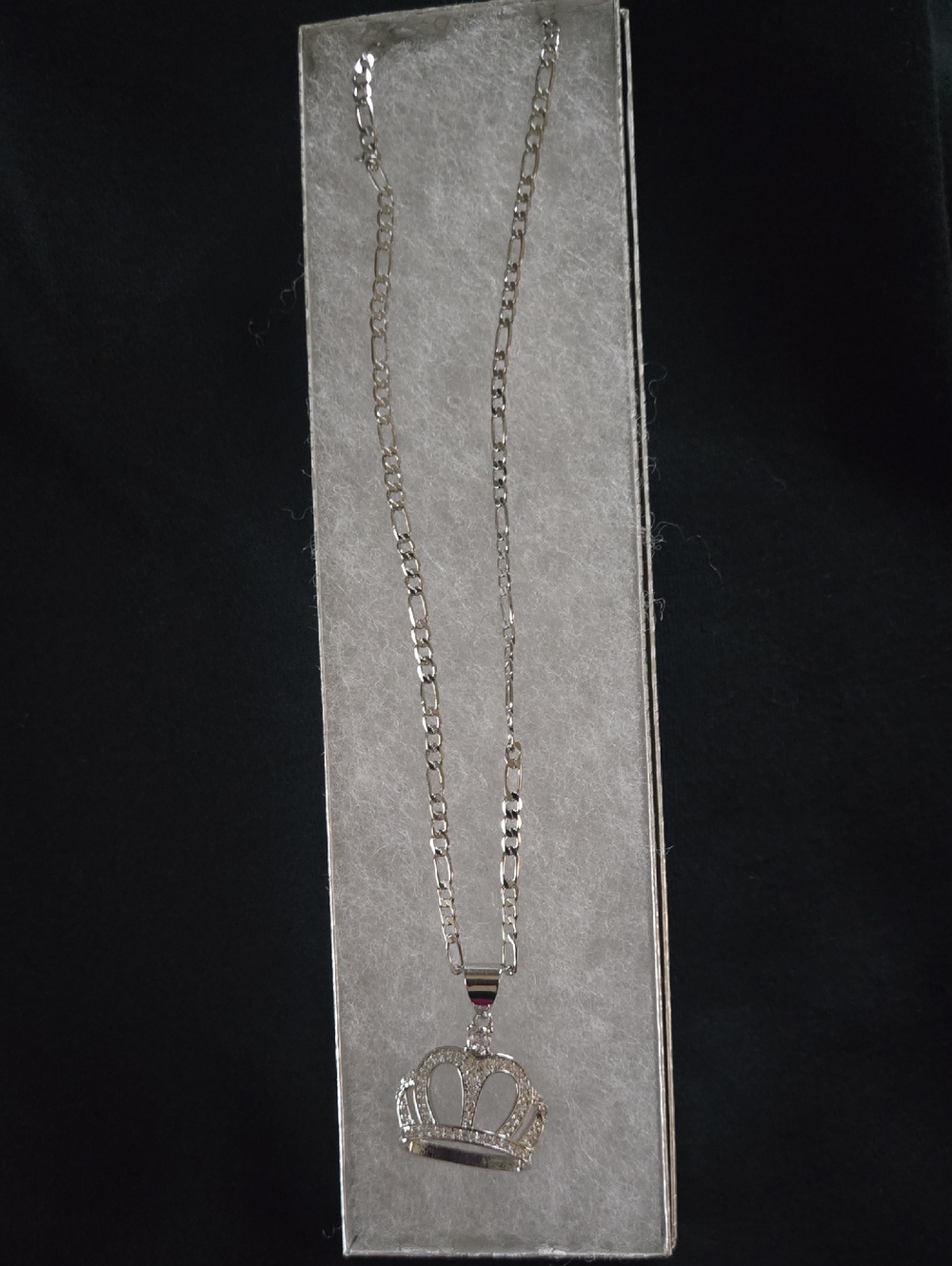 Silver Crown Pendant Necklace - Women Jewelry